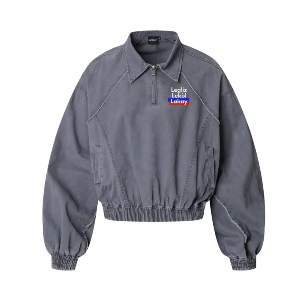 Washed Quarter-Zip Jacket