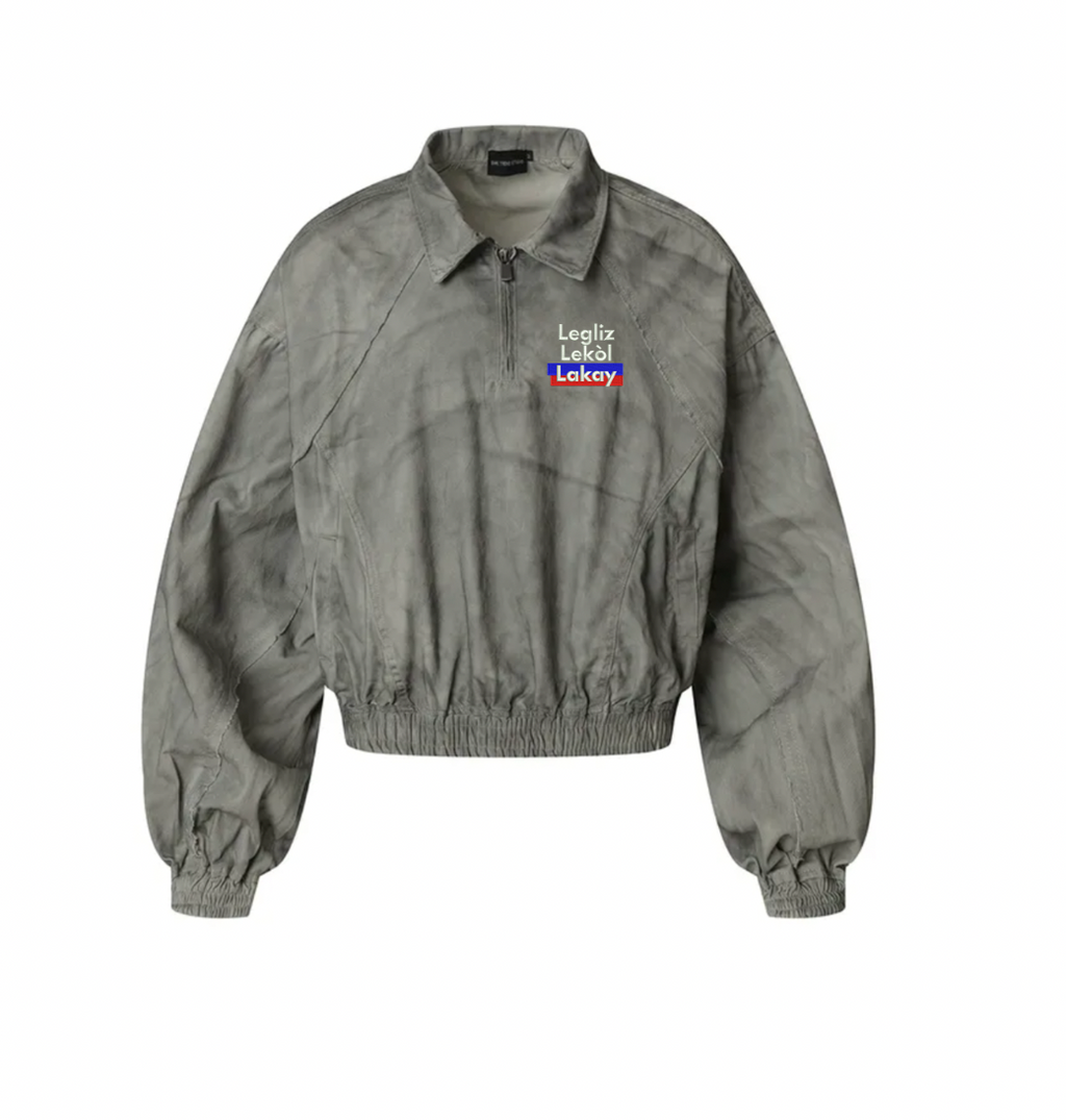 Washed Quarter-Zip Jacket