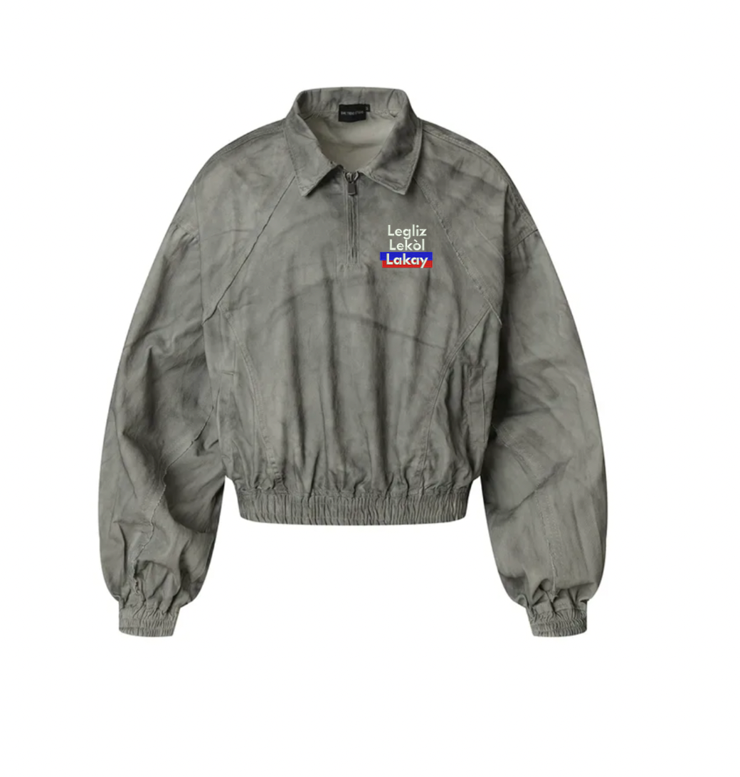 Washed Quarter-Zip Jacket